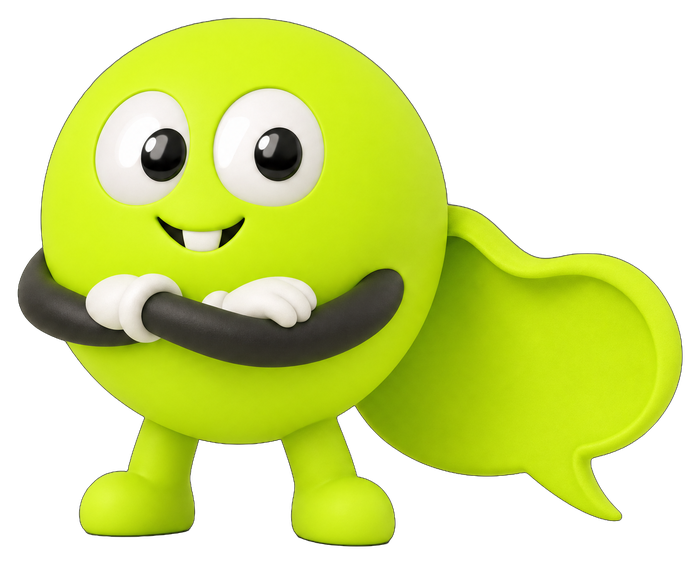 Mascot standing confident with arms crossed